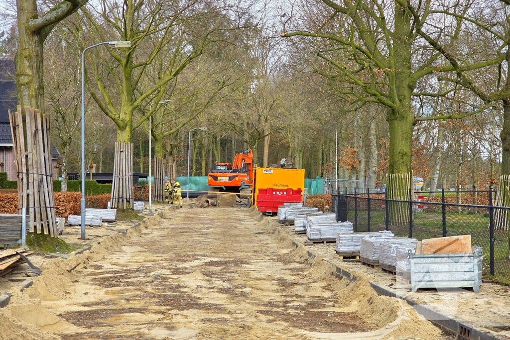 Leiding beschadigd tijdens werkzaamheden