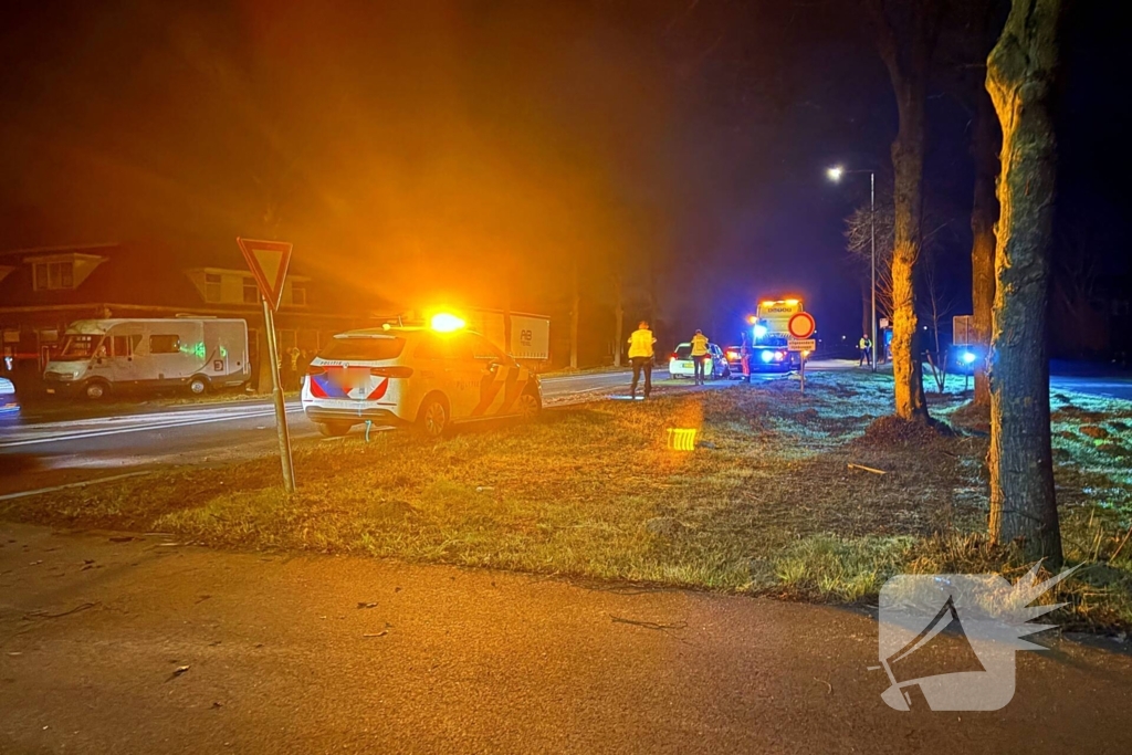 Bestuurder test positief op alcohol en drugs na eenzijdig ongeval