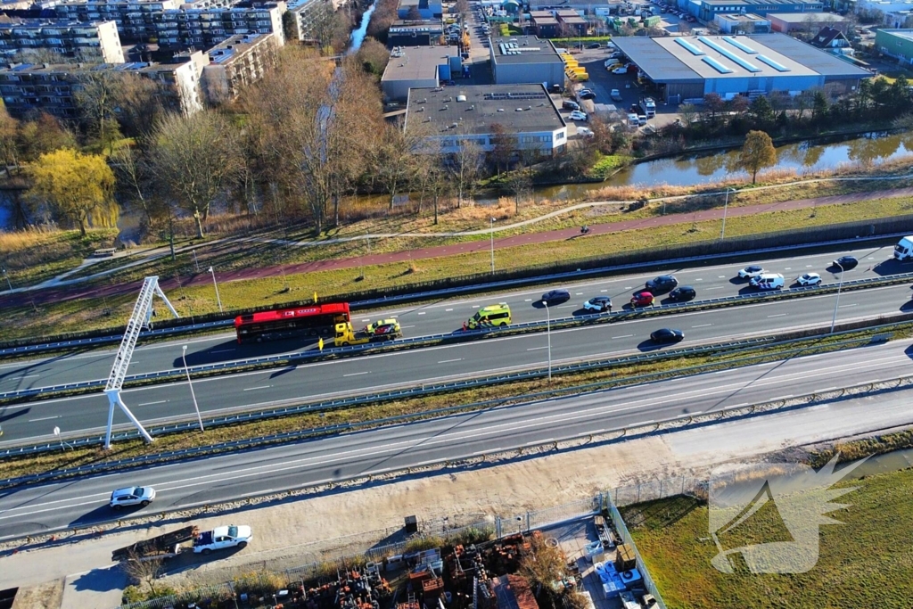 Ongeval tussen meerdere voertuigen zorgt voor vertraging