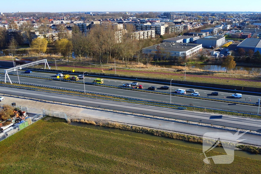 Ongeval tussen meerdere voertuigen zorgt voor vertraging