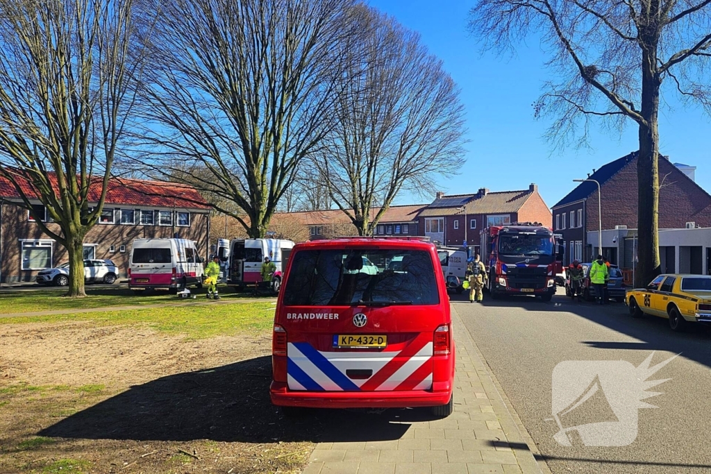 Weg afgesloten vanwege gaslek