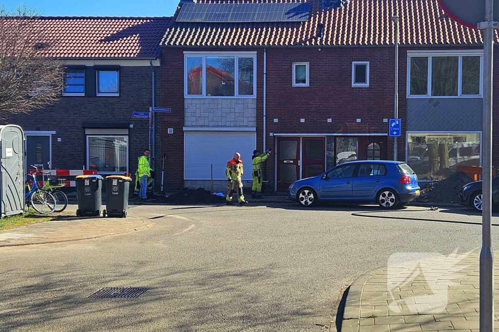 Weg afgesloten vanwege gaslek