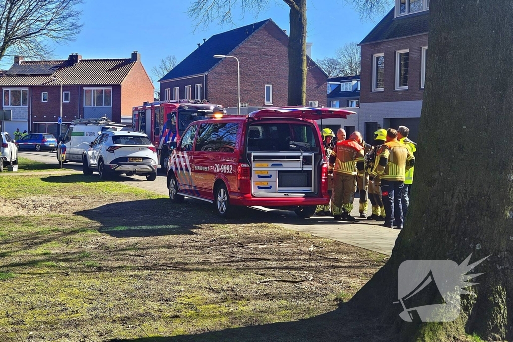 Weg afgesloten vanwege gaslek