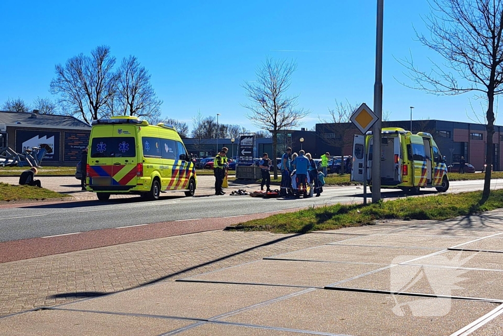 Fietser aangereden door motorrijder