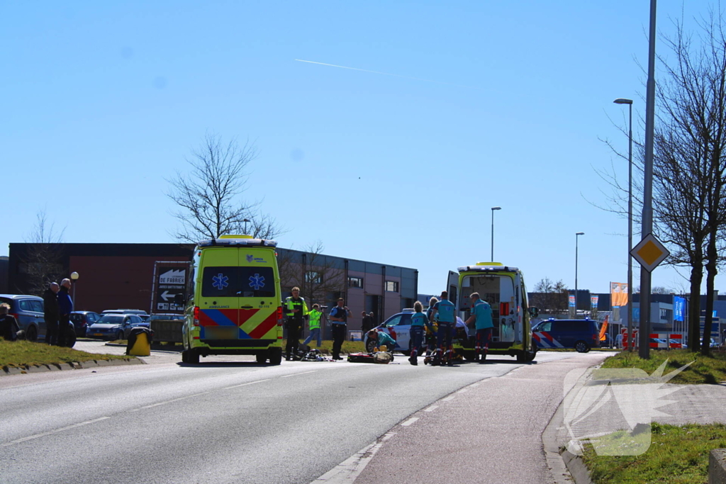 Fietser aangereden door motorrijder