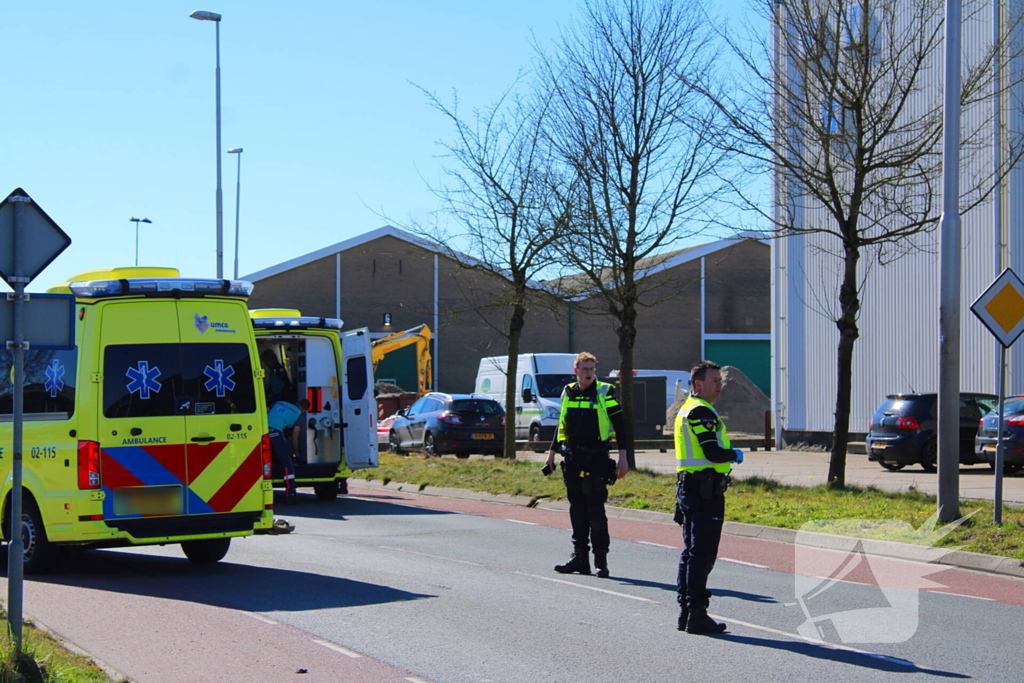 Fietser aangereden door motorrijder