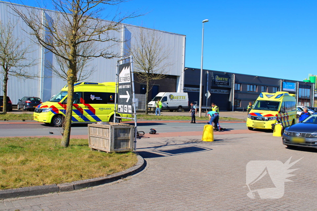 Fietser aangereden door motorrijder