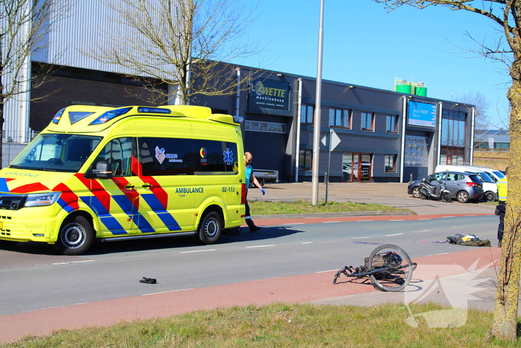 Fietser aangereden door motorrijder