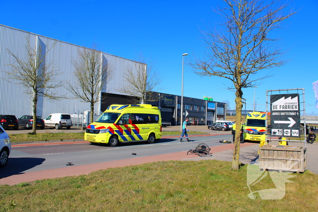 Fietser aangereden door motorrijder