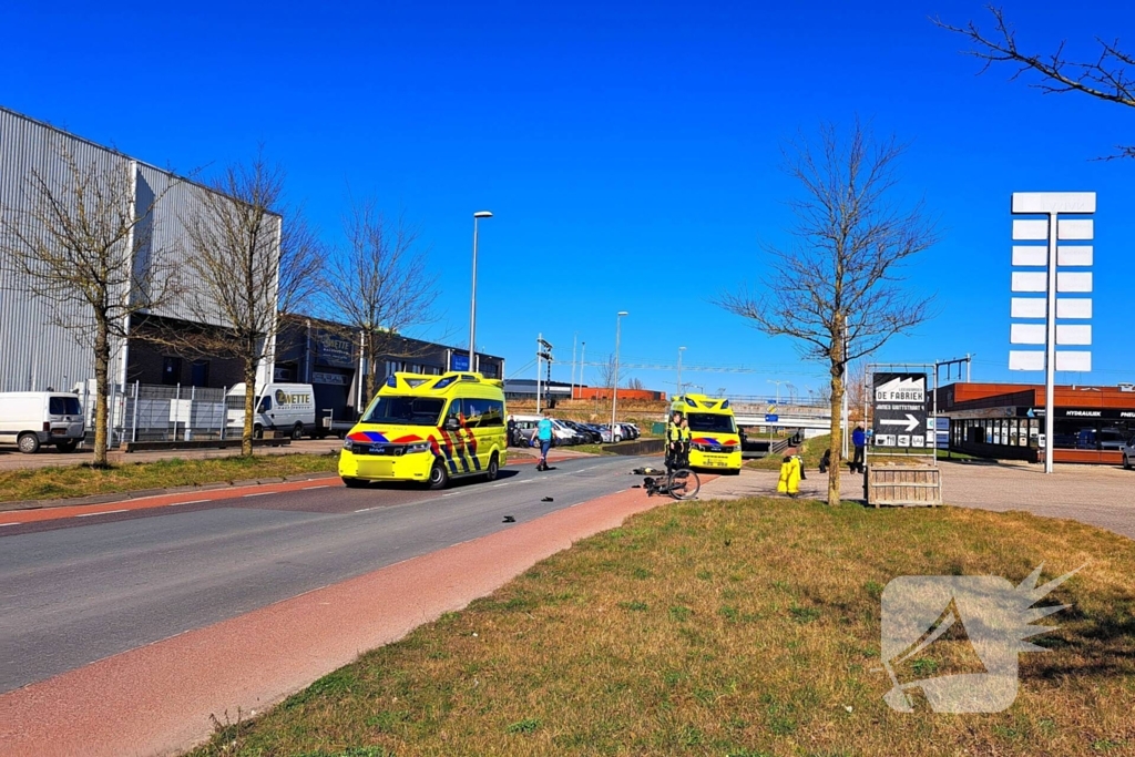 Fietser aangereden door motorrijder