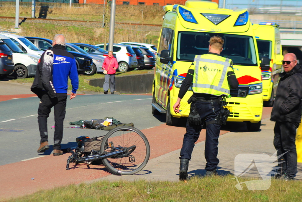 Fietser aangereden door motorrijder