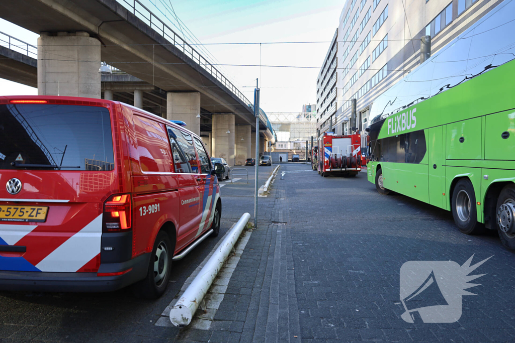 Brand in containerruimte van hotel