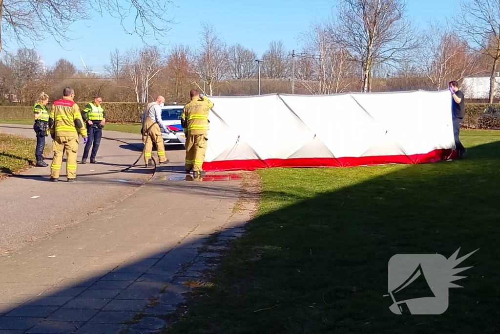 Fietser gaat onderuit op fietspad