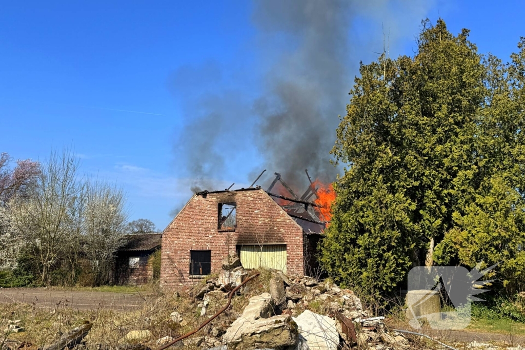 Flinke rookontwikkeling bij schuurbrand