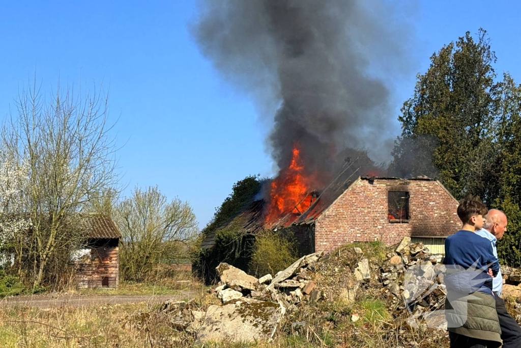 Flinke rookontwikkeling bij schuurbrand