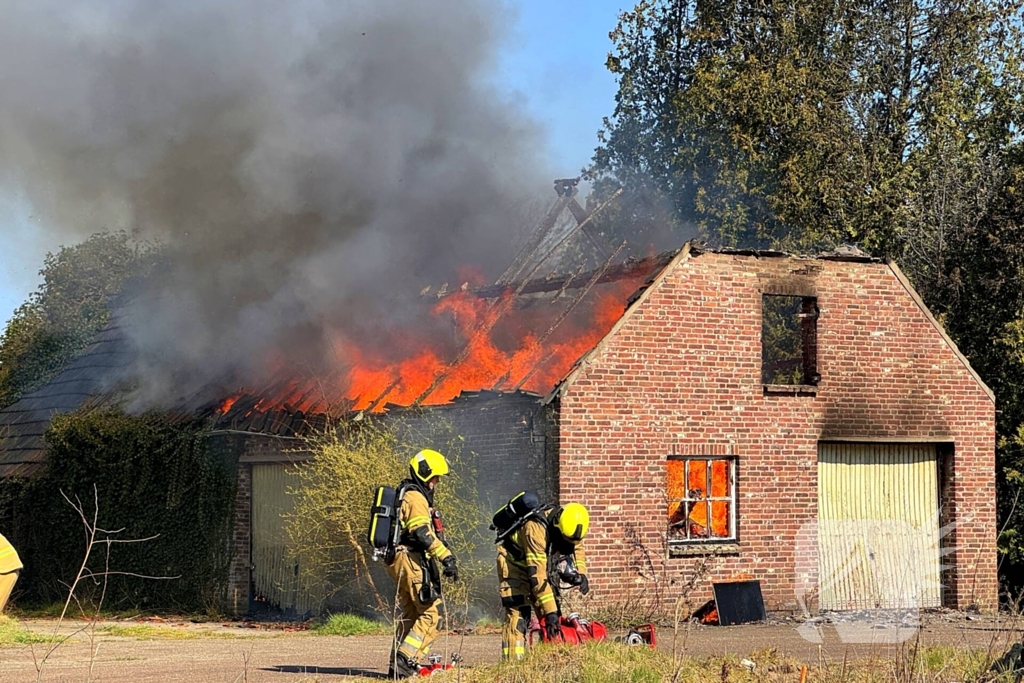 Flinke rookontwikkeling bij schuurbrand