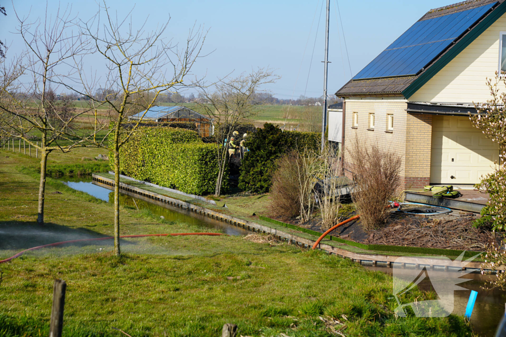 Brandweer ingezet voor brand in bijgebouw