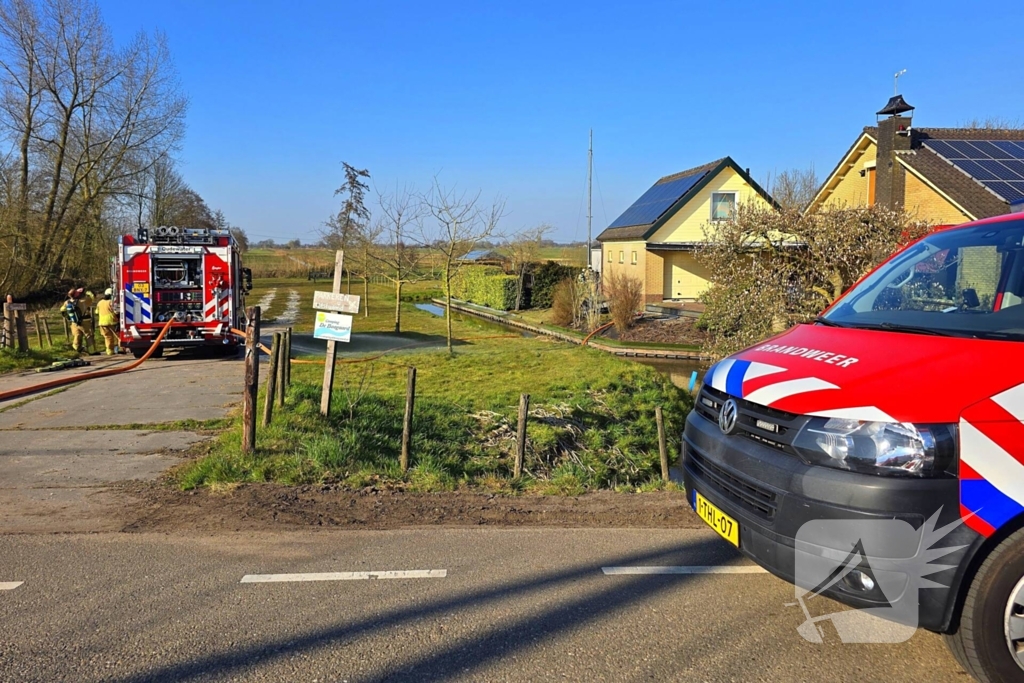 Brandweer ingezet voor brand in bijgebouw