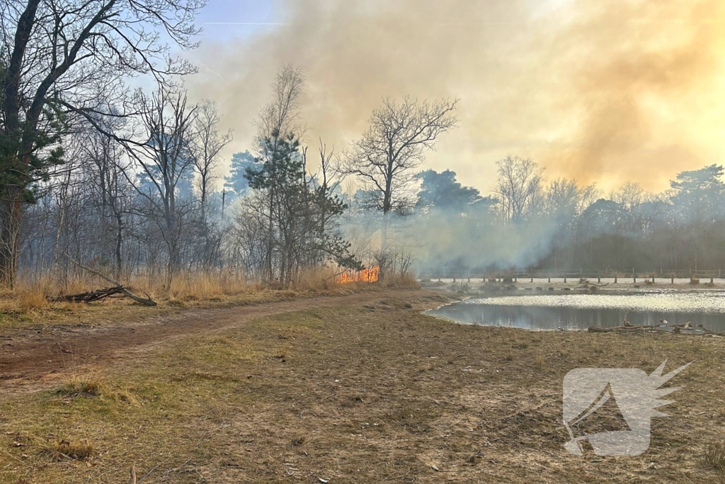 Brandweer strijdt tegen natuurbrand