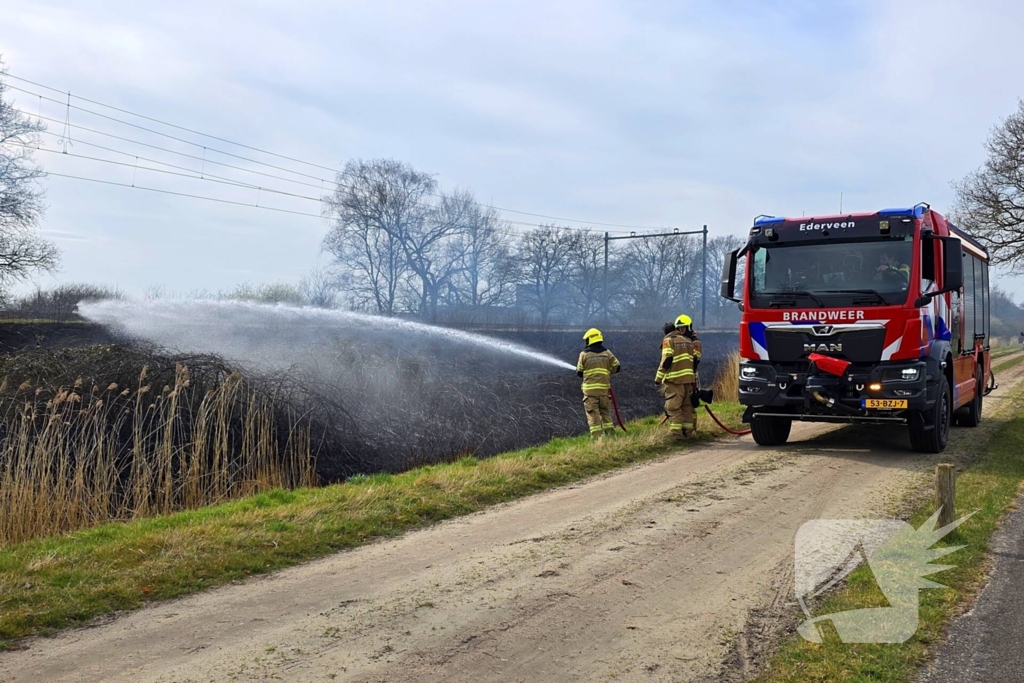 Bermbrand breid zich tientallen meters uit