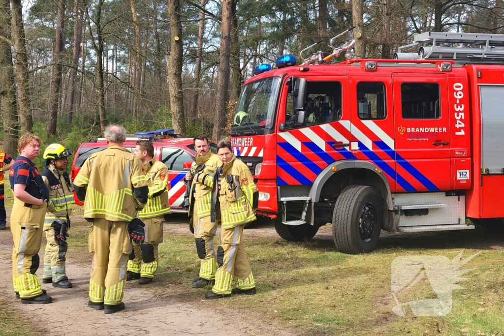 Extra ondersteuning door brandweervliegtuig bij bosbrand