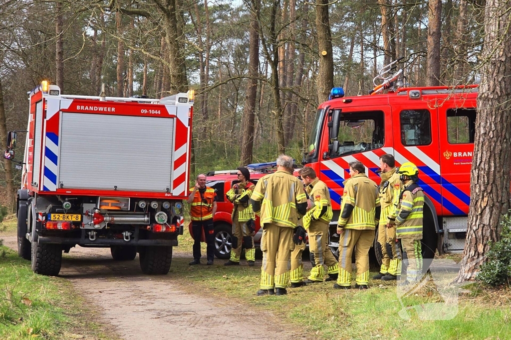 Extra ondersteuning door brandweervliegtuig bij bosbrand