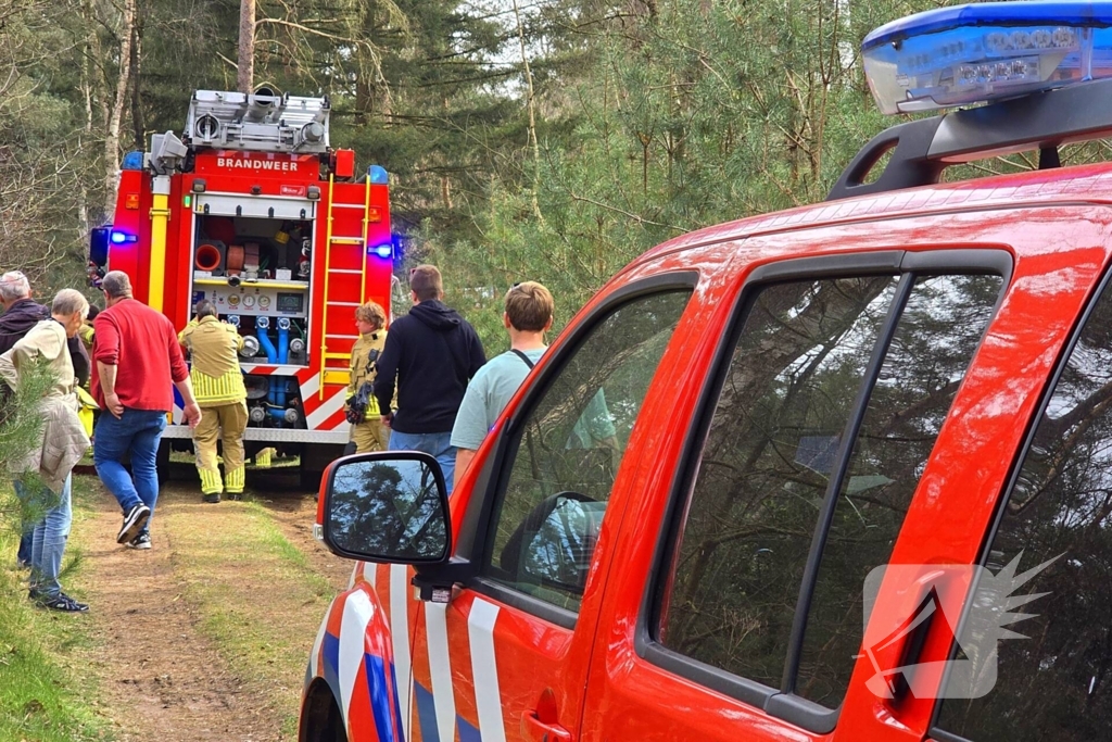 Extra ondersteuning door brandweervliegtuig bij bosbrand