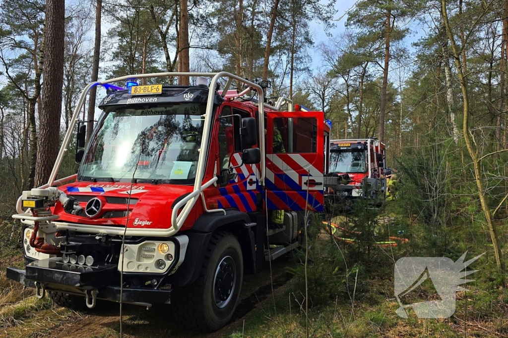 Extra ondersteuning door brandweervliegtuig bij bosbrand