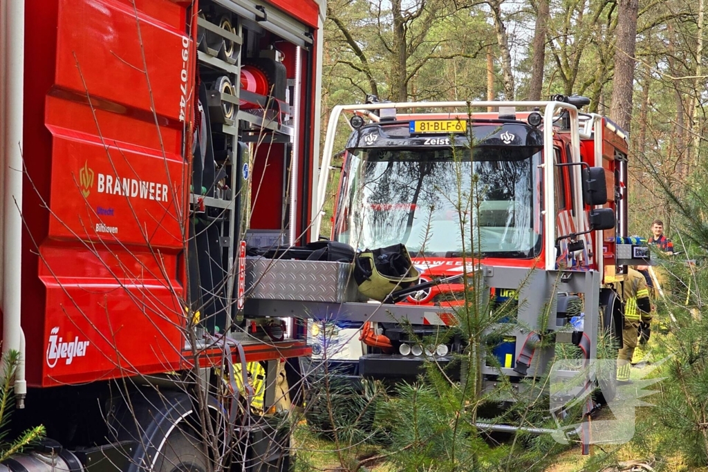 Extra ondersteuning door brandweervliegtuig bij bosbrand