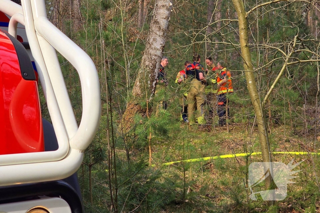 Extra ondersteuning door brandweervliegtuig bij bosbrand