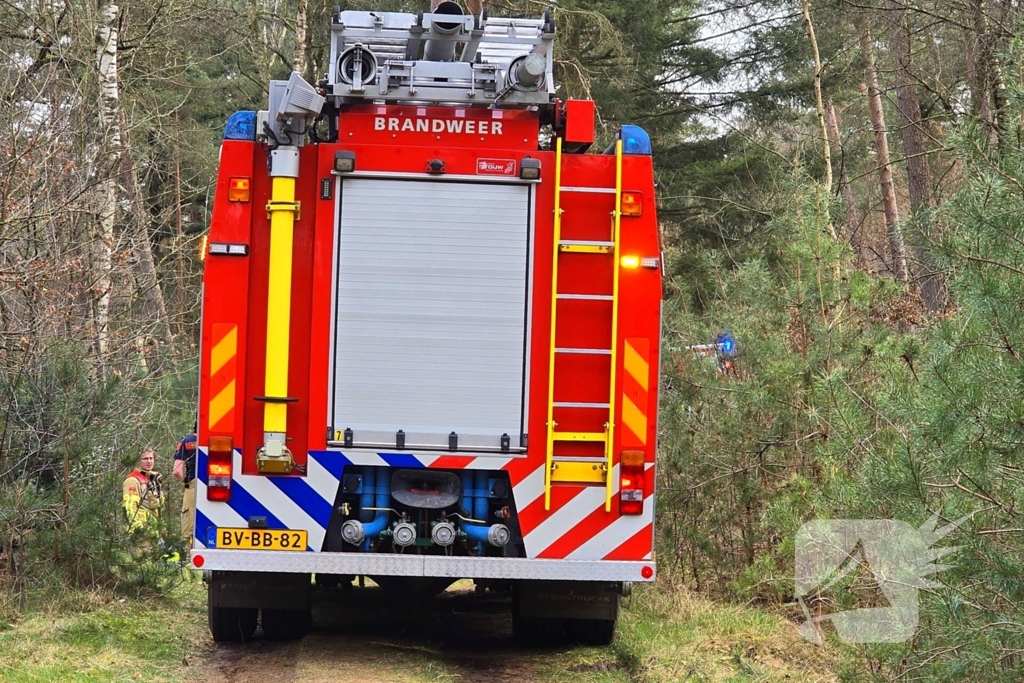Extra ondersteuning door brandweervliegtuig bij bosbrand
