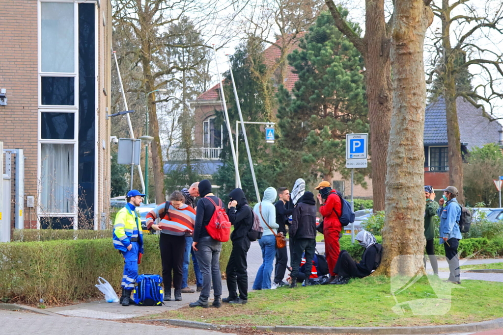 Demonstratie bij politiebureau