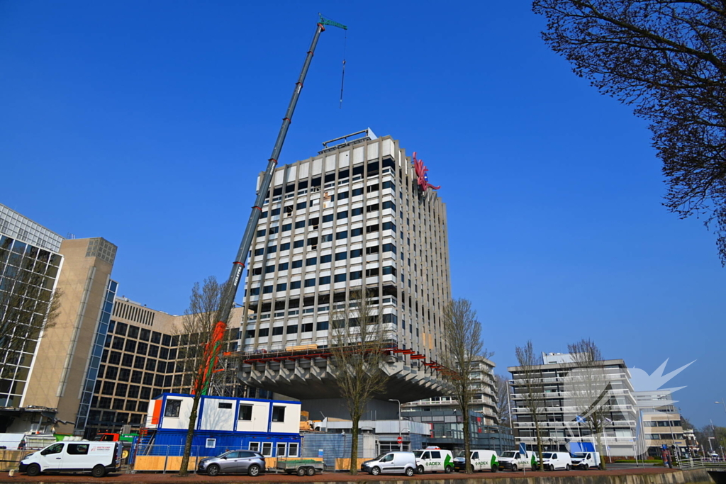 Ontmanteling oud ING kantoor de Paddenstoel in volle gang