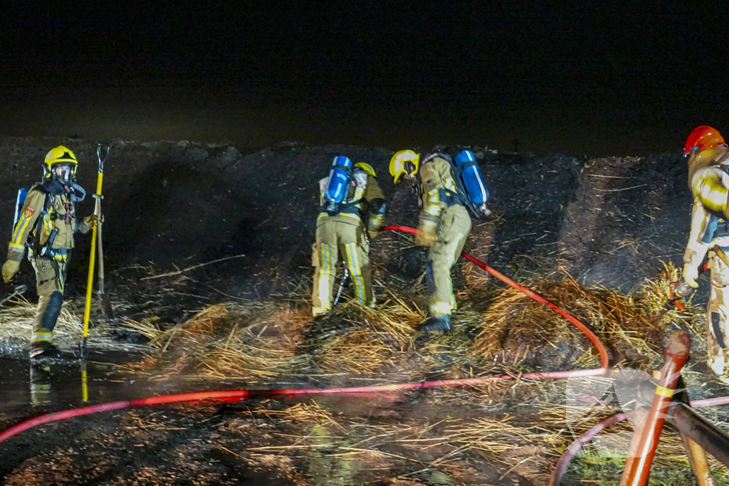 Compostbrand zorgt voor flinke brandweer inzet