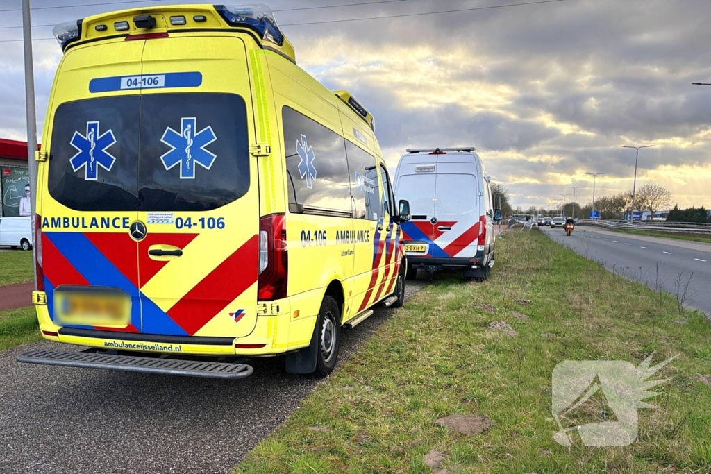 Ongeval tussen scooter en fietser