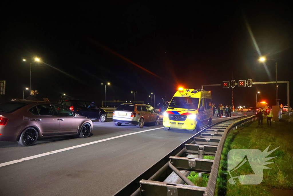 Tunnel afgesloten door ongeval met motorrijder