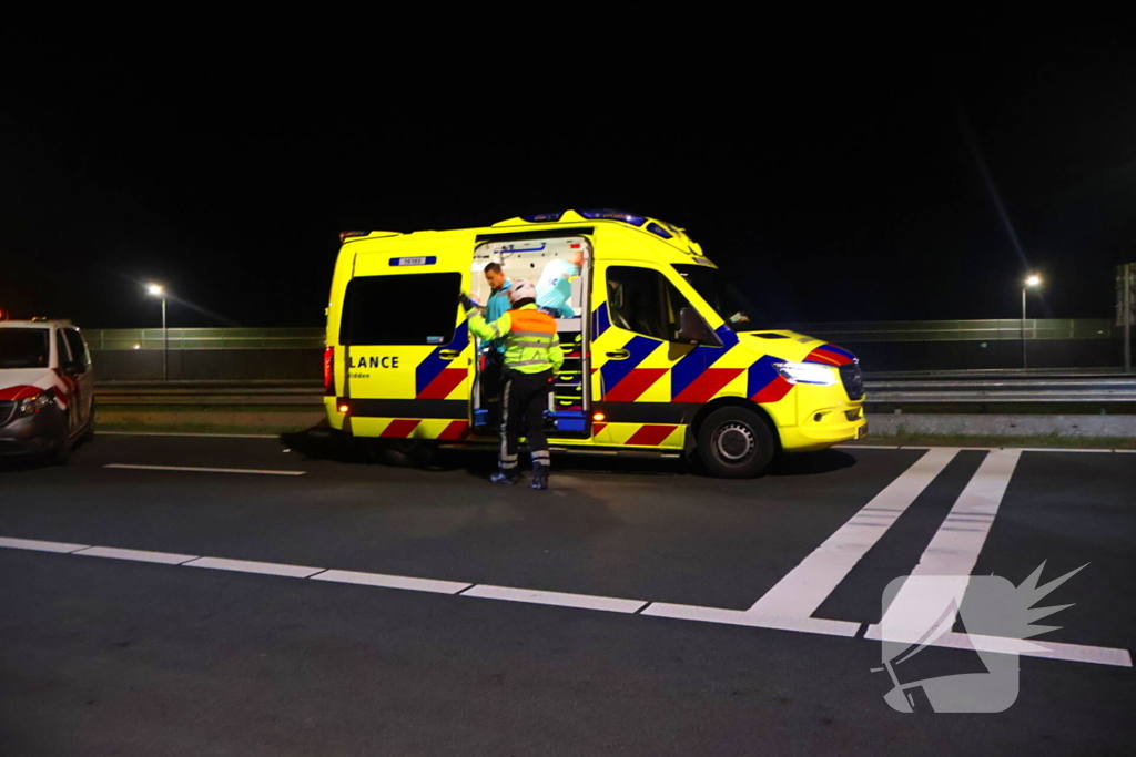 Tunnel afgesloten door ongeval met motorrijder