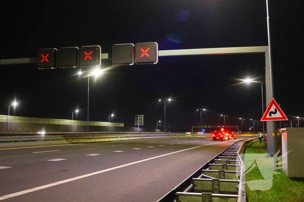Tunnel afgesloten door ongeval met motorrijder