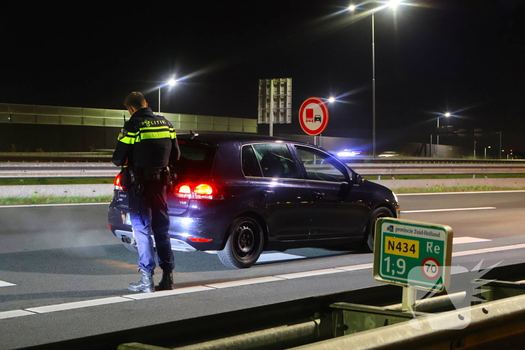 Tunnel afgesloten door ongeval met motorrijder