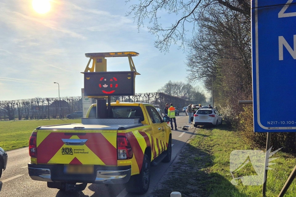 Twee voertuigen beschadigd bij aanrijding