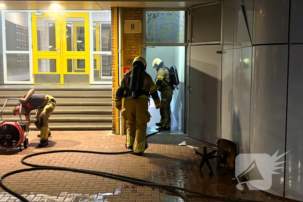 Brand in Kelder van flatgebouw