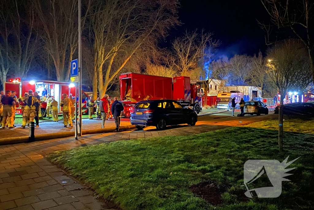 Oude brandweerkazerne gaat in vlammen op