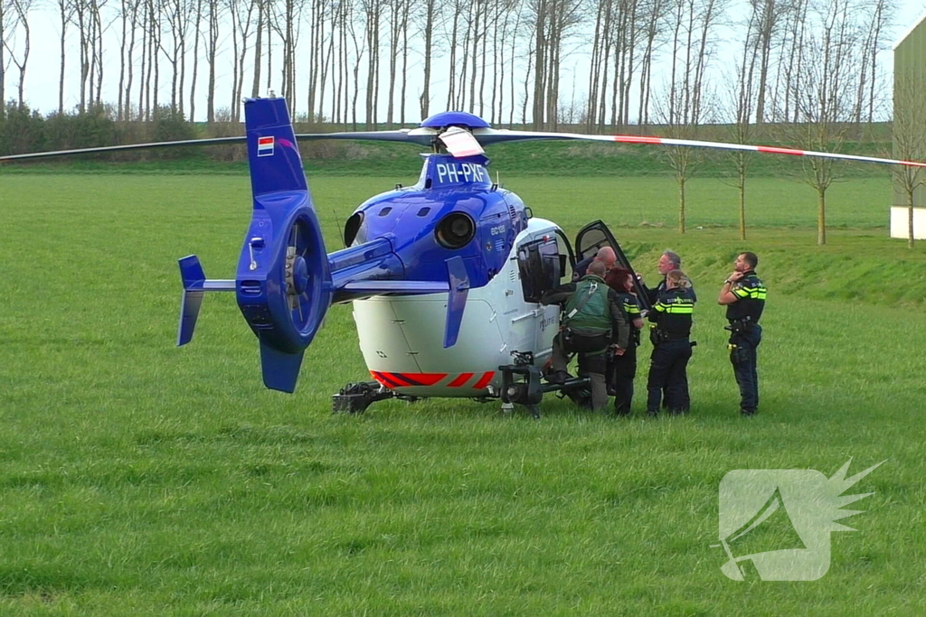 Politiehelikopter biedt directe ondersteuning bij noodsituatie