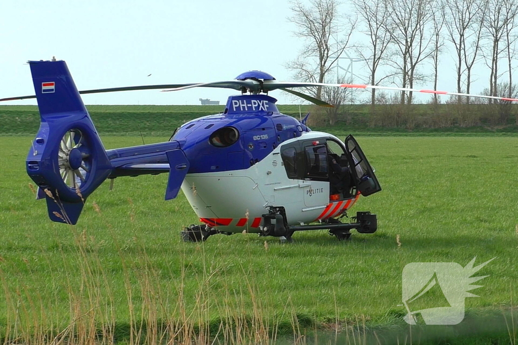 Politiehelikopter biedt directe ondersteuning bij noodsituatie