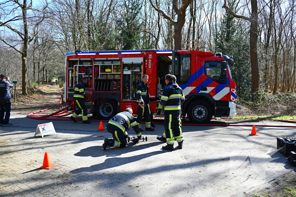 Flinke brand in natuurgebied
