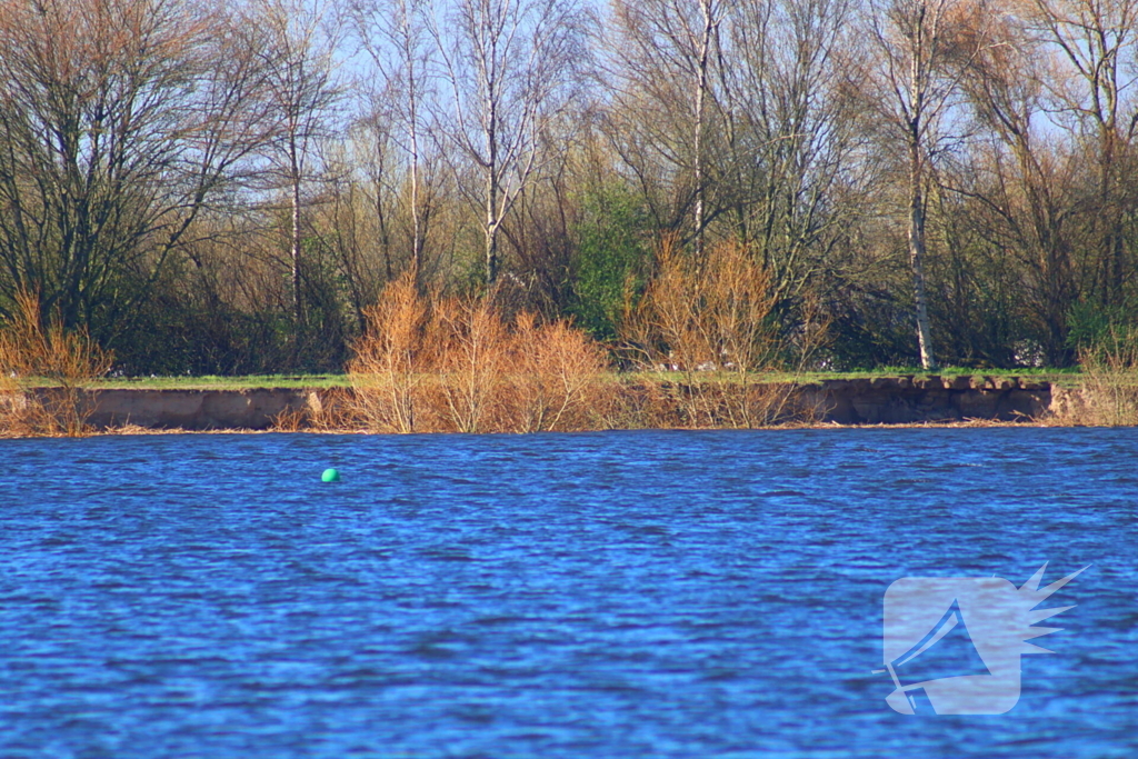 Zandzakken geplaatst ter voorkoming van overstroming