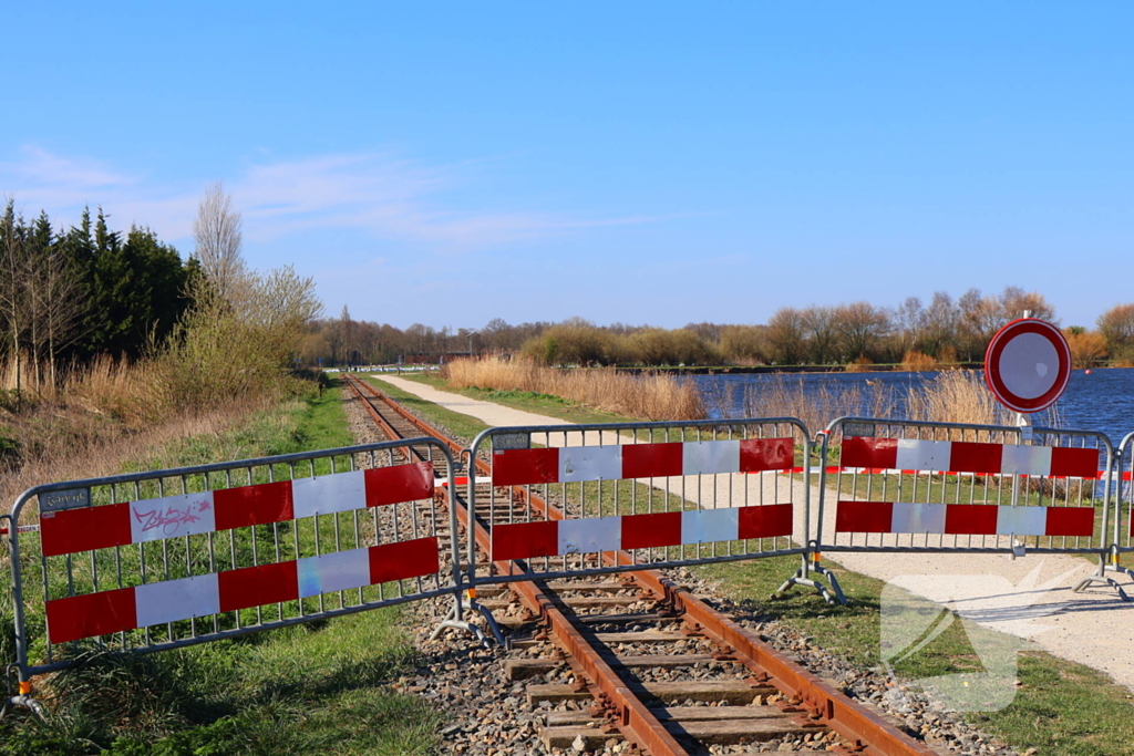 Zandzakken geplaatst ter voorkoming van overstroming
