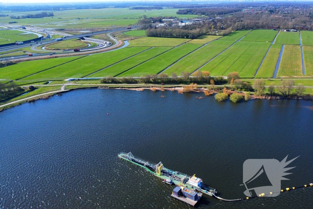Zandzakken geplaatst ter voorkoming van overstroming