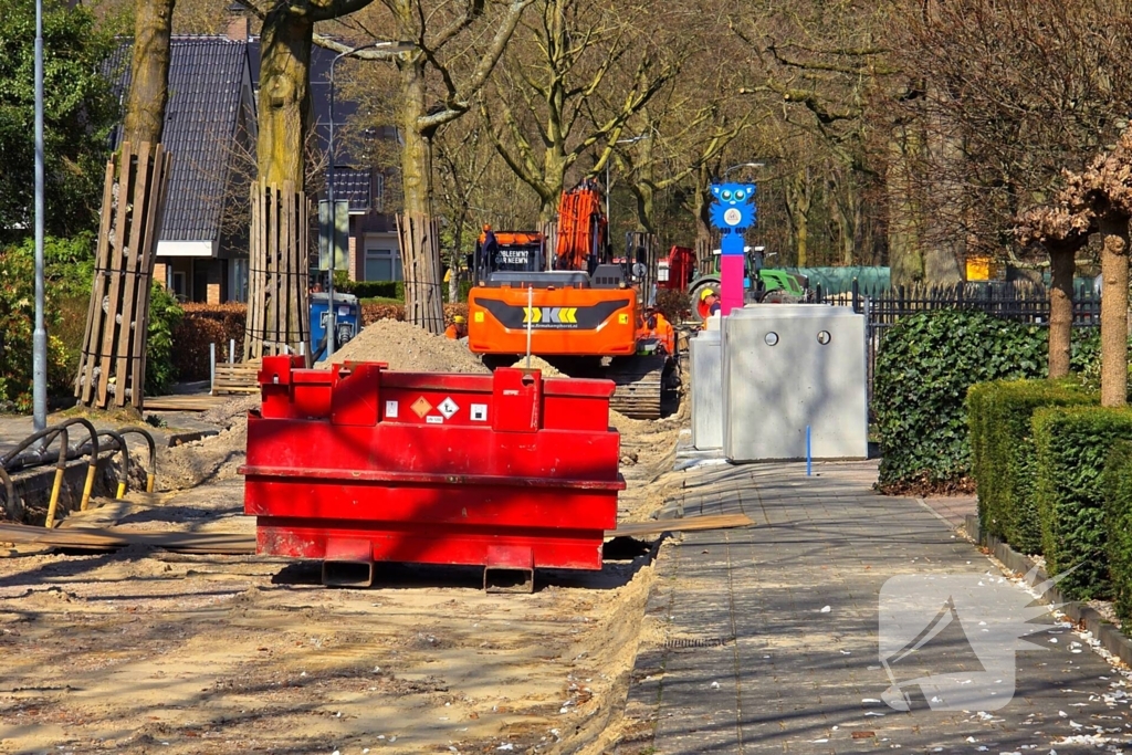Gas- en waterleiding geraakt bij graafwerkzaamheden