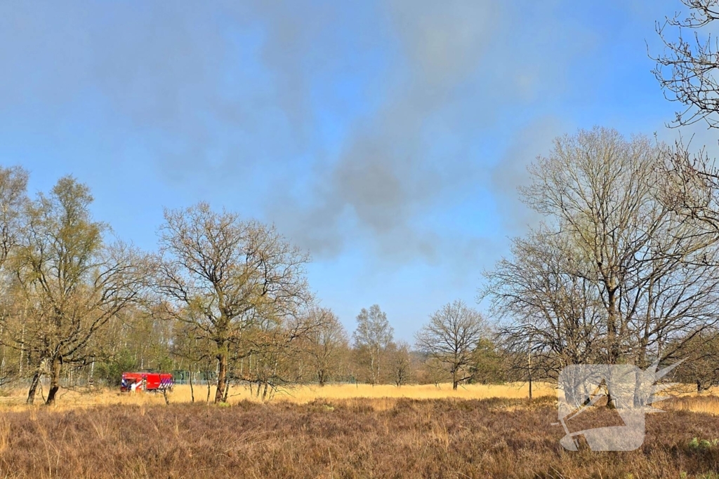 NL-alert voor brand in heidegebied